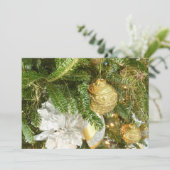 Zilver en gouden kerstboom I-feestdag Feestdagenkaart (Staand voorkant)