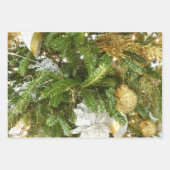 Zilver en gouden kerstboom I-feestdag Inpakpapier Vel (Voorkant)