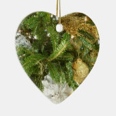 Zilver en gouden kerstboom I-feestdag Keramisch Ornament (Rechts)