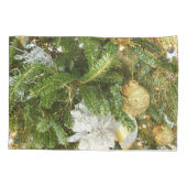 Zilver en gouden kerstboom I-feestdag Kussensloop (Achterkant)