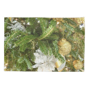 Zilver en gouden kerstboom I-feestdag Kussensloop