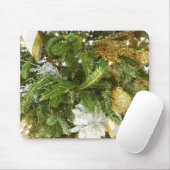 Zilver en gouden kerstboom I-feestdag Muismat (Met muis)