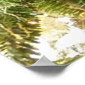 Zilver en gouden kerstboom I-feestdag Poster (Hoek)