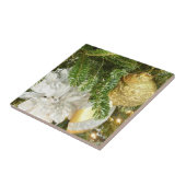 Zilver en gouden kerstboom I-feestdag Tegeltje (Zijkant)