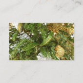 Zilver en gouden kerstboom I-feestdag Visitekaartje (Achterkant)