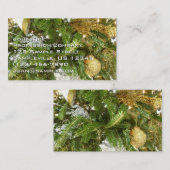 Zilver en gouden kerstboom I-feestdag Visitekaartje (Voorkant / Achterkant)