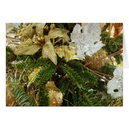 Zilver en gouden kerstboom II-feestdag (Voorkant Horizontaal)