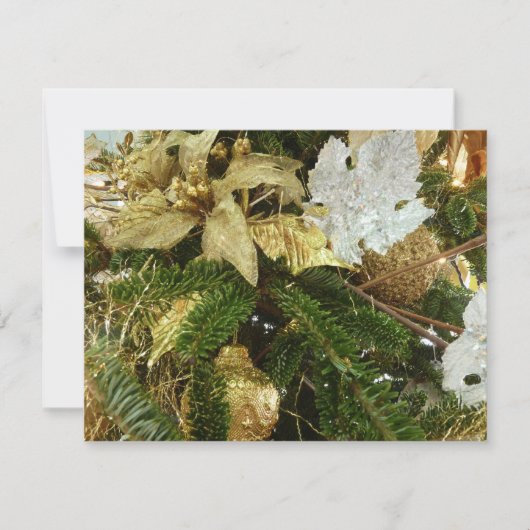 Zilver en gouden kerstboom II-feestdag (Voorkant)