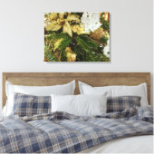 Zilver en gouden kerstboom II-feestdag Canvas Afdruk (Insitu (Slaapkamer))