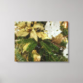Zilver en gouden kerstboom II-feestdag Canvas Afdruk (Voorkant)