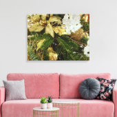 Zilver en gouden kerstboom II-feestdag Canvas Afdruk (Insitu (Woonkamer))