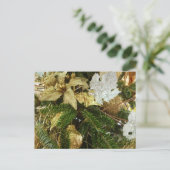 Zilver en gouden kerstboom II-feestdag Feestdagenkaart (Staand voorkant)