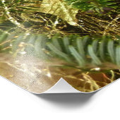 Zilver en gouden kerstboom II-feestdag Foto Afdruk (Hoek)