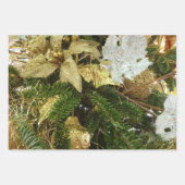 Zilver en gouden kerstboom II-feestdag Inpakpapier Vel (Voorkant)