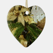 Zilver en gouden kerstboom II-feestdag Keramisch Ornament (Rechts)