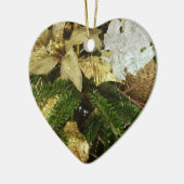 Zilver en gouden kerstboom II-feestdag Keramisch Ornament (Links)