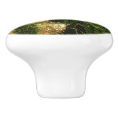 Zilver en gouden kerstboom II-feestdag Keramische Knop (Zijkant)