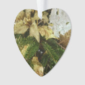 Zilver en gouden kerstboom II-feestdag Ornament (voorkant)