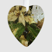 Zilver en gouden kerstboom II-feestdag Ornament (voorkant)