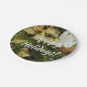 Zilver en gouden kerstboom II-feestdag Papieren Bordje (Gekanteld)