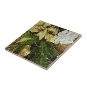 Zilver en gouden kerstboom II-feestdag Tegeltje (Zijkant)