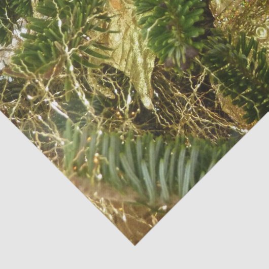 Zilver en gouden kerstboom II-feestdag Tissuepapier (Detail)