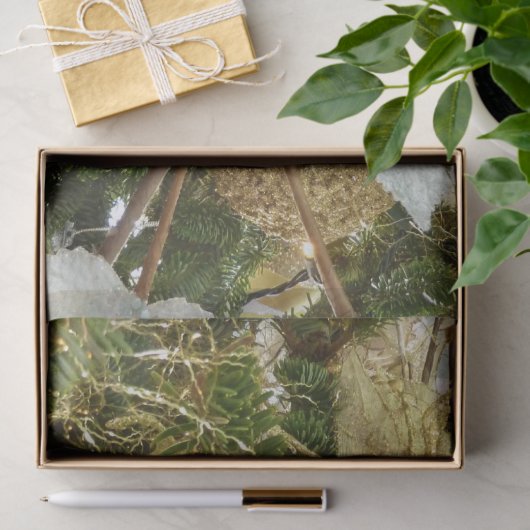 Zilver en gouden kerstboom II-feestdag Tissuepapier (Geschenk)