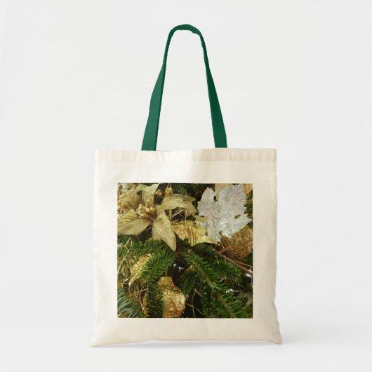 Zilver en gouden kerstboom II-feestdag Tote Bag (Voorkant)
