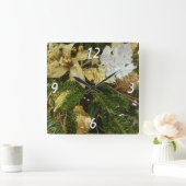 Zilver en gouden kerstboom II-feestdag Vierkante Klok (Huis)