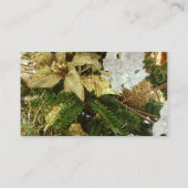 Zilver en gouden kerstboom II-feestdag Visitekaartje (Achterkant)