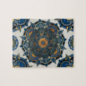 Zilver en gouden mandala legpuzzel (Horizontaal)