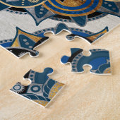 Zilver en gouden mandala legpuzzel (Zijkant)