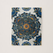 Zilver en gouden mandala legpuzzel (Verticaal)