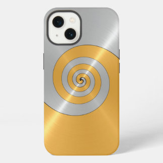 Zilver en gouden, roestvrij, glanzend Hoesje-Ma iPhone 13 Hoesje