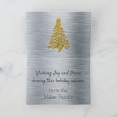 Zilver- en gouden vakantie kaart (Binnen)