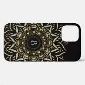 Zilver en goudfaux glitter mandala-ontwerp Case-Mate iPhone case (Achterkant (horizontaal))