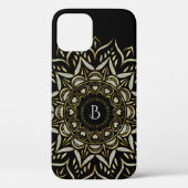 Zilver en goudfaux glitter mandala-ontwerp Case-Mate iPhone case (Achterkant)