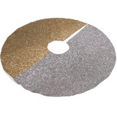 Zilver en goudglitter kerstboom rok (Gekanteld)