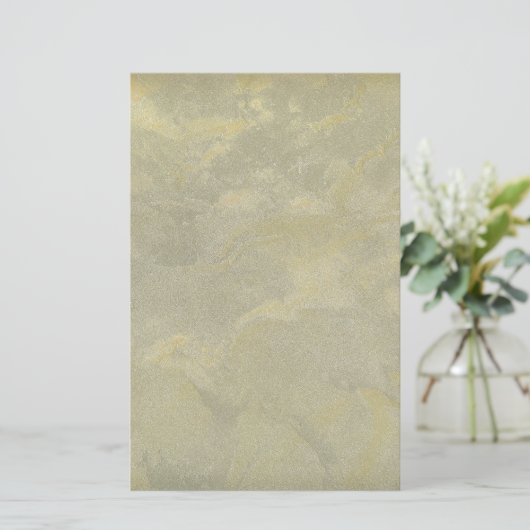Zilver en goudmetaalgif briefpapier (Staand voorkant)