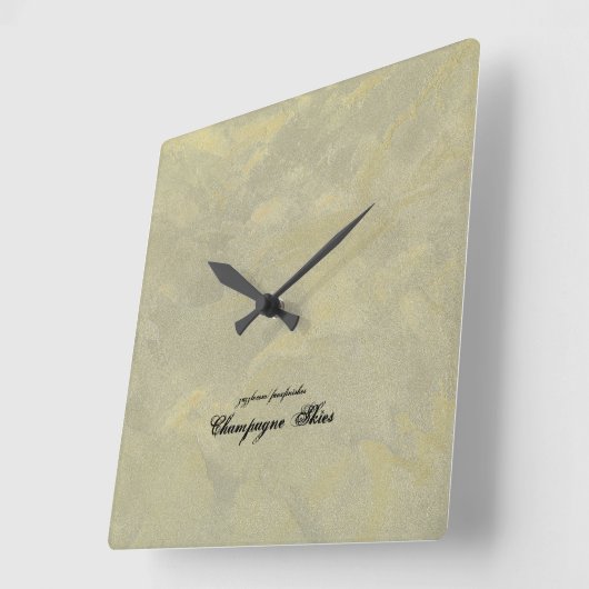 Zilver en goudmetaalgif vierkante klok (Hoek)