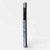 Zilver en grijs/blauw damast Case-Mate iPhone case (Achterkant/links)