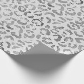Zilver en Grijs Dierenprint Cadeaupapier (Hoek)