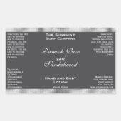 Zilver en Grijs Folie Cosmetica Flesetiket Rechthoekige Sticker (Voorkant)