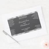 Zilver en Grijs Folie Cosmetica Flesetiket Rechthoekige Sticker (Envelop)