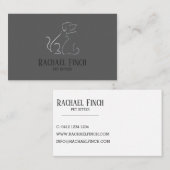 Zilver en grijs moderne, minimalistische dichter visitekaartje (Voorkant / Achterkant)