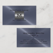 Zilver en grijs roestvrij staal visitekaartje (Voorkant / Achterkant)