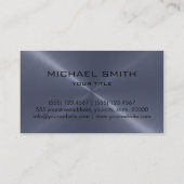 Zilver en grijs roestvrij staal visitekaartje (Achterkant)