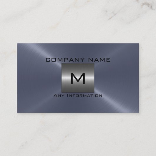 Zilver en grijs roestvrij staal visitekaartje (Voorkant)