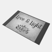 Zilver en grijze liefde & licht deurmat (Schuin)