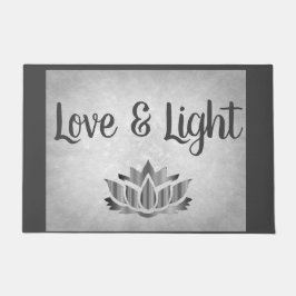 Zilver en grijze liefde & licht deurmat